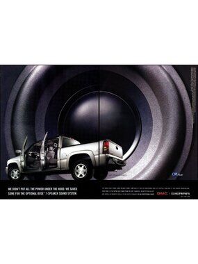 2006 GMC Sierra 4x4 Pickup Truck 2 Page Vintage Print Ad Stereo Speaker Wall Art